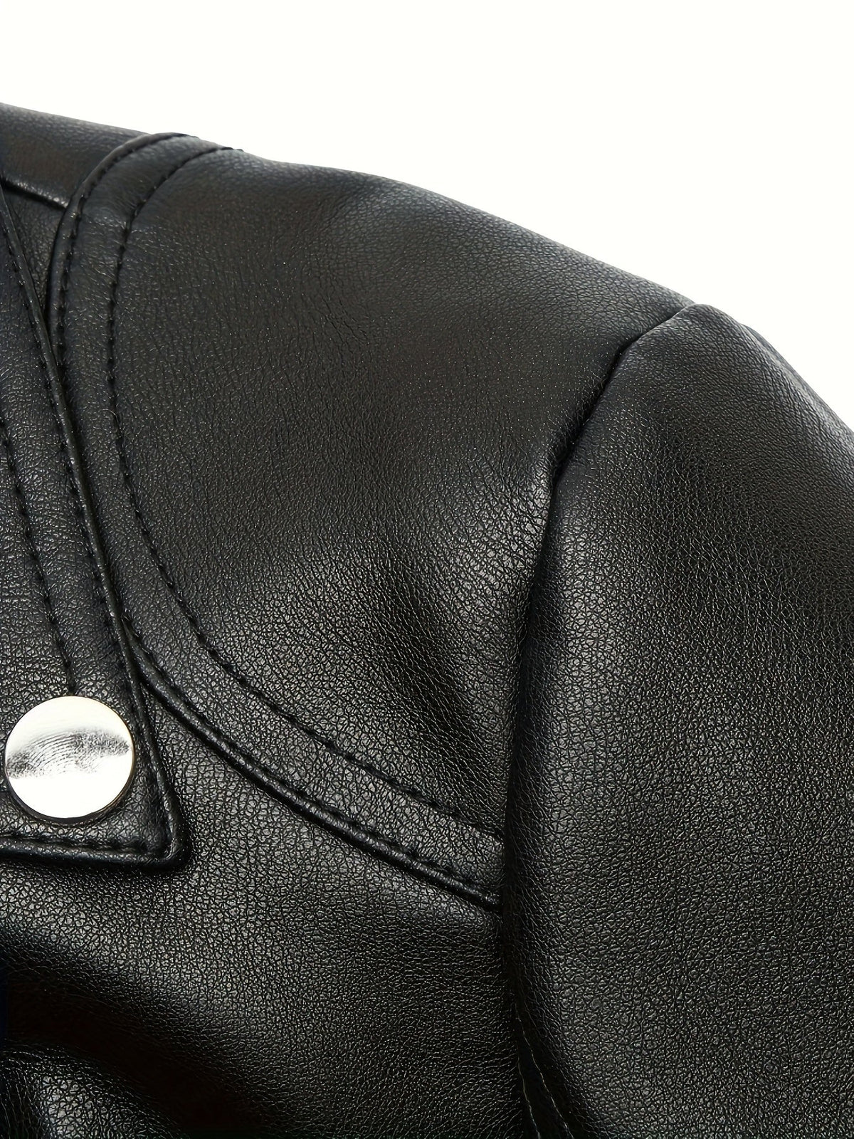 Biker Jacket Faux Leather Asymmetric Zip — view 5
