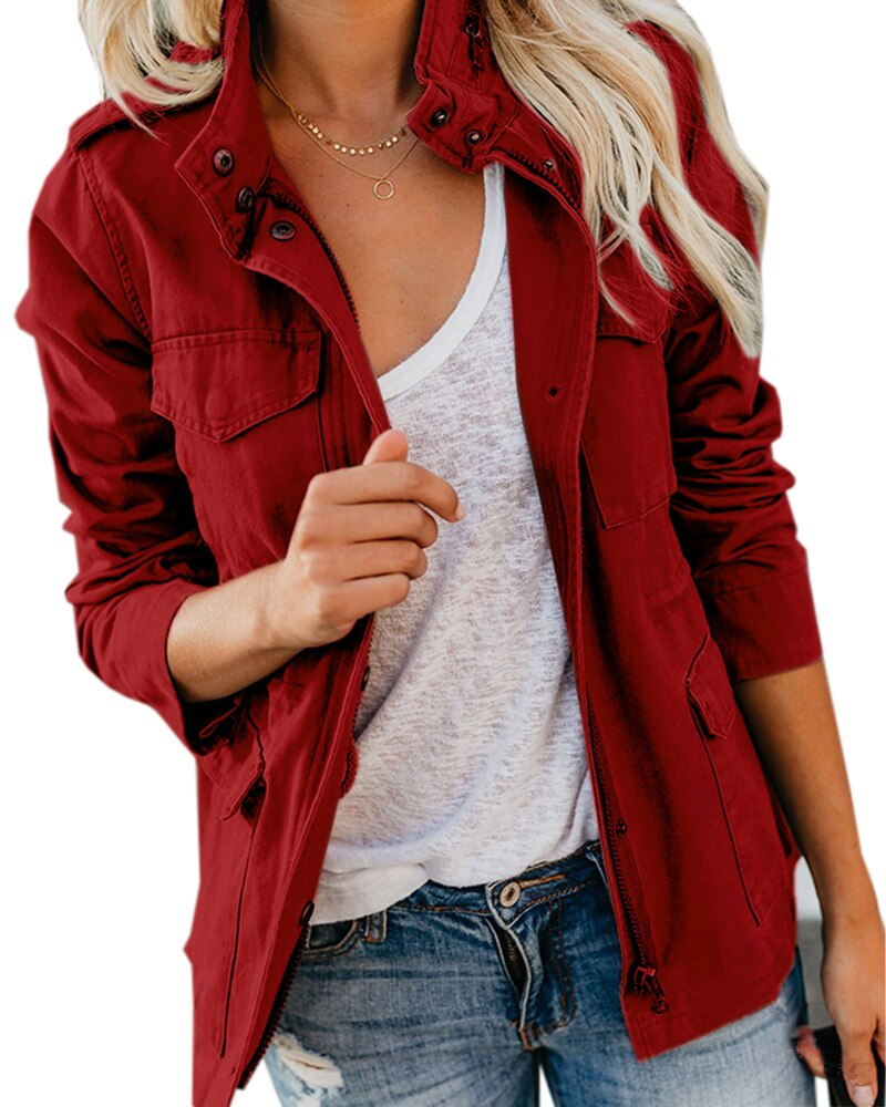 Utility Jacket Cotton Snap Pockets — view 7