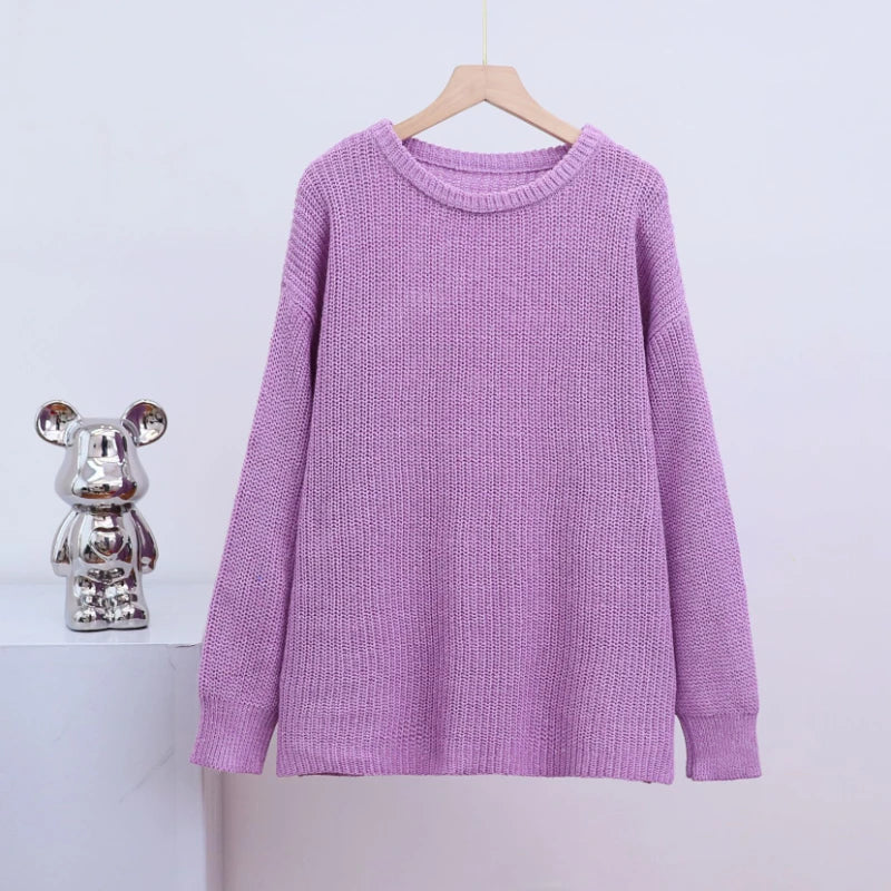 Chunky Knit Sweater Round Neck Oversized — view 7