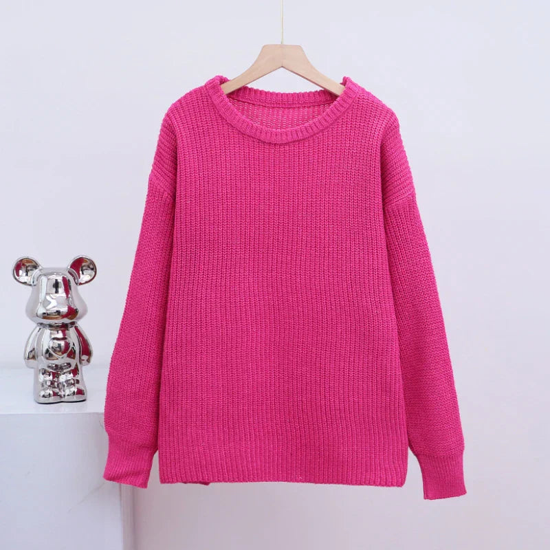Chunky Knit Sweater Round Neck Oversized — view 8