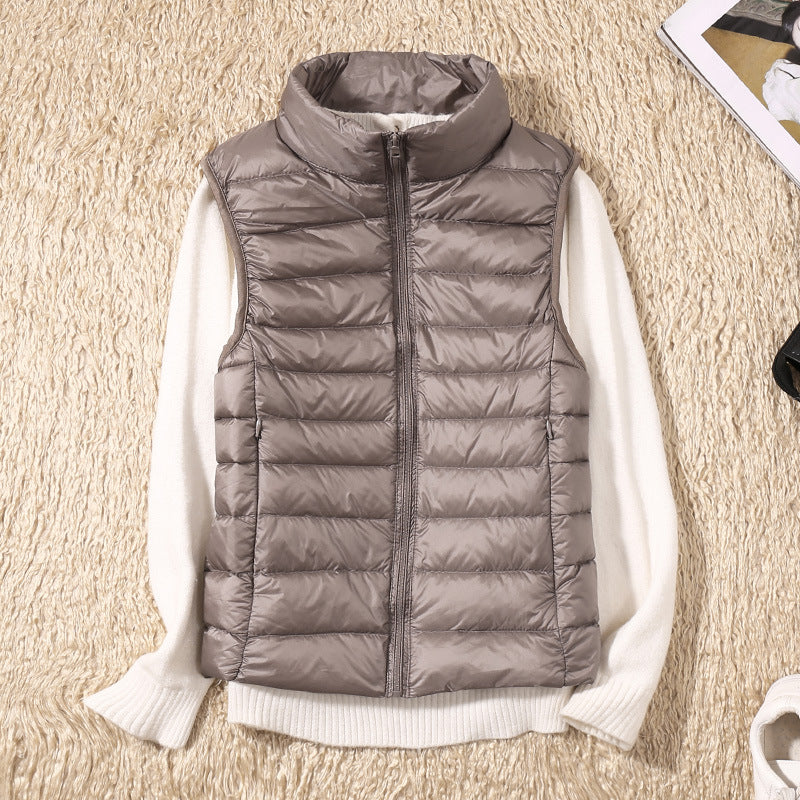 Padded Gilet Lightweight Stand Collar Sleeveless