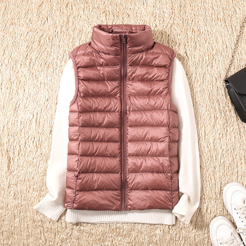 Padded Gilet Lightweight Stand Collar Sleeveless