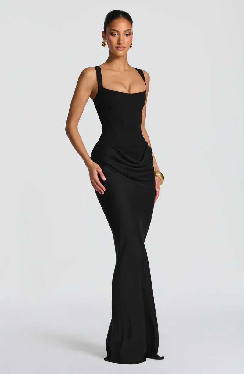 Maxi Dress Satin Corset Draped — view 8