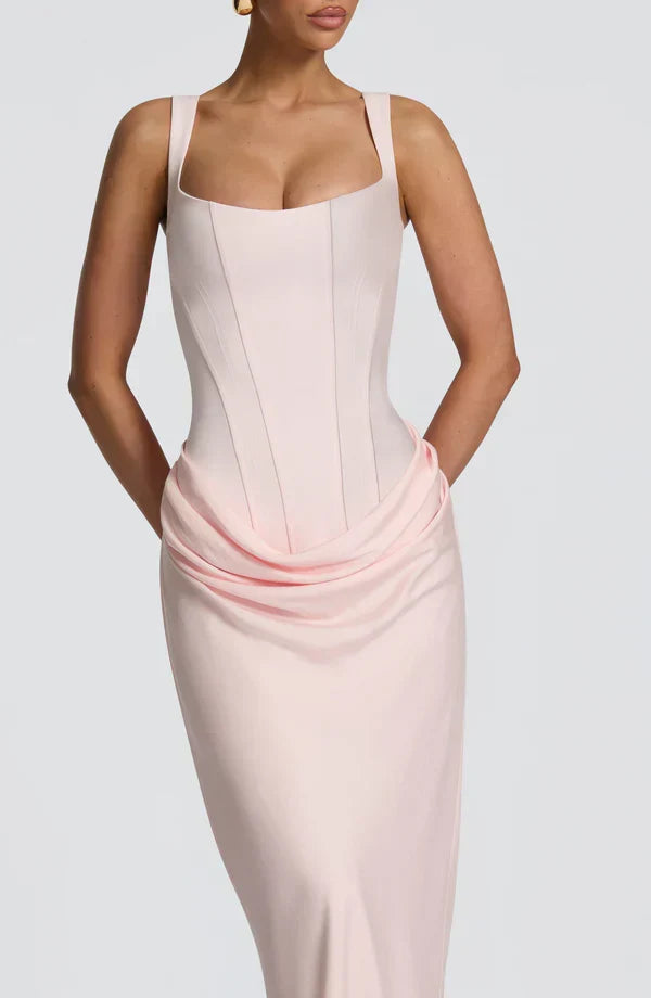 Maxi Dress Satin Corset Draped — view 20