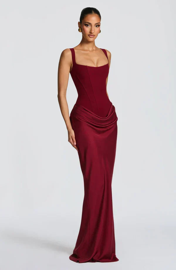 Maxi Dress Satin Corset Draped — view 7