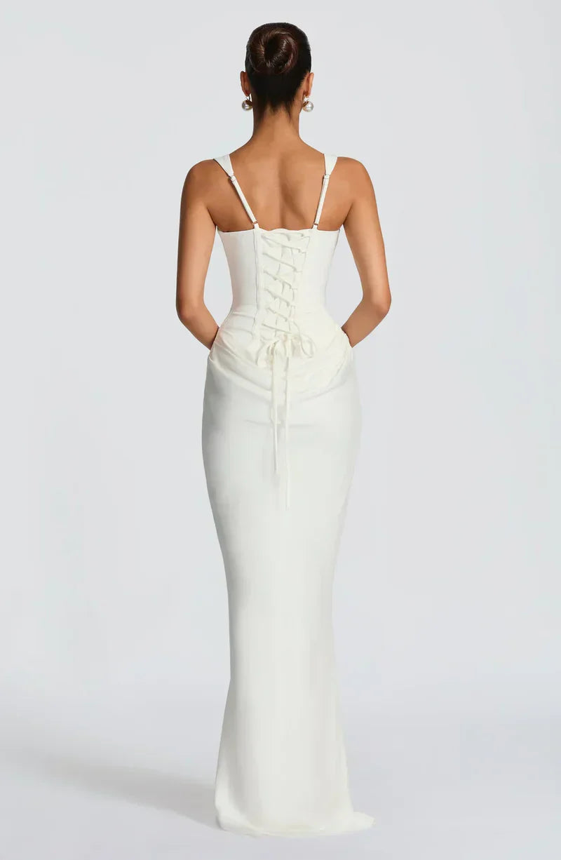 Maxi Dress Satin Corset Draped — view 16