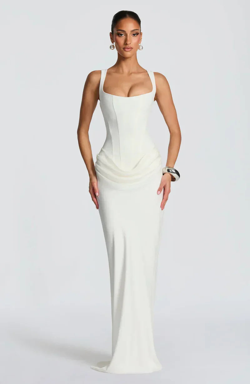 Maxi Dress Satin Corset Draped — view 14