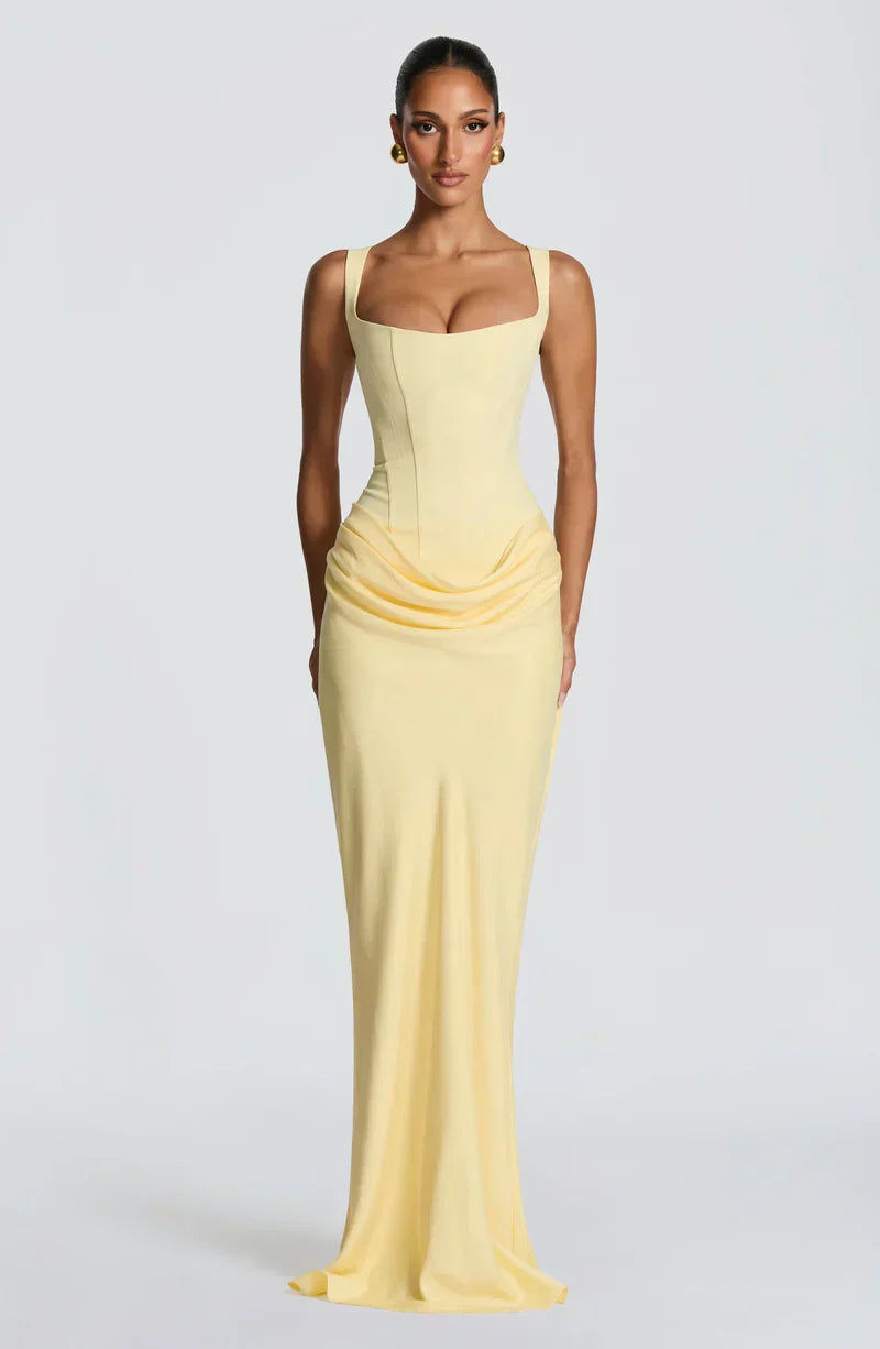 Maxi Dress Satin Corset Draped — view 2