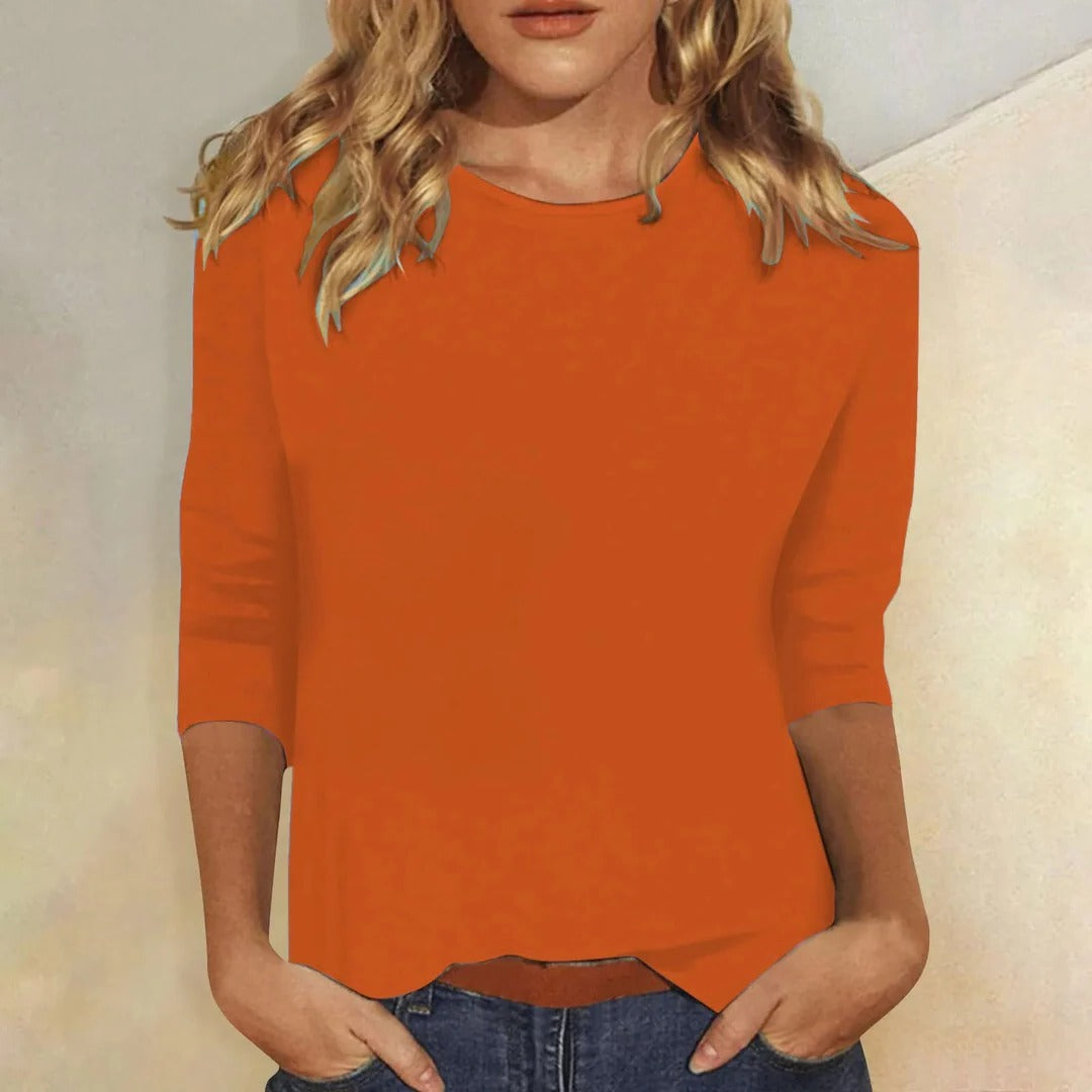 Crew Neck Top Three-Quarter Sleeve — view 8