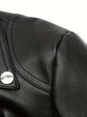 Biker Jacket Faux Leather Asymmetric Zip — view 5