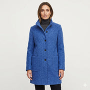 Coat Wool-Look Stand Collar