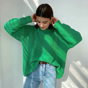 Chunky Knit Sweater Round Neck Oversized — view 2