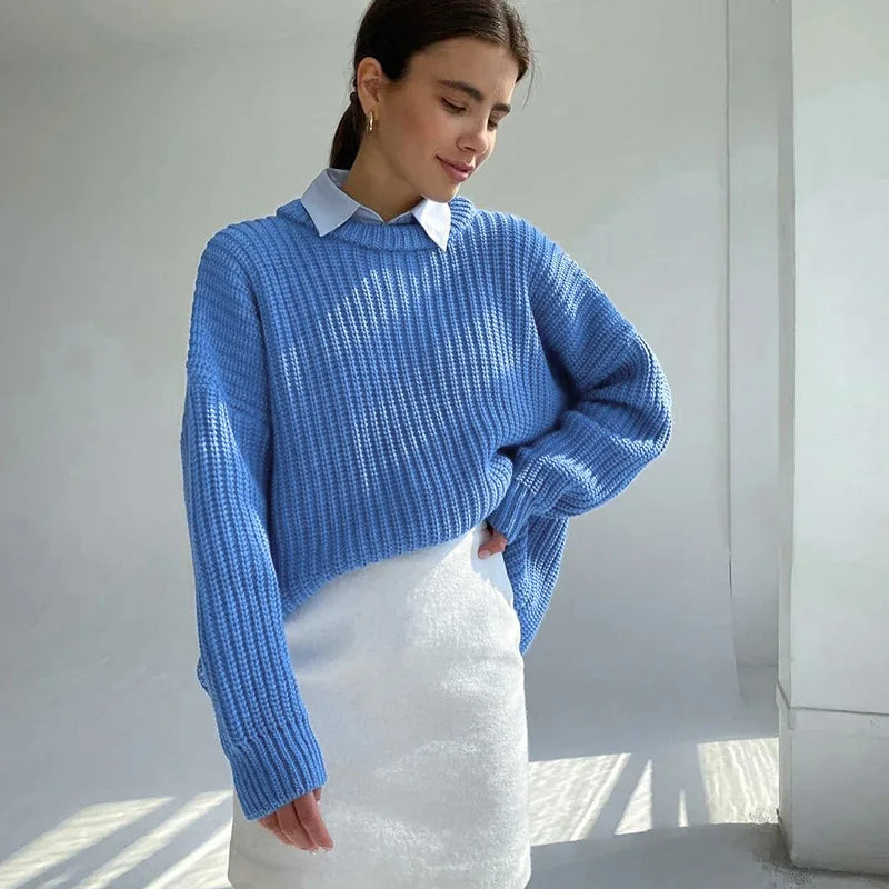 Chunky Knit Sweater Round Neck Oversized — view 5