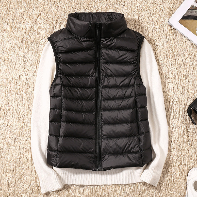Padded Gilet Lightweight Stand Collar Sleeveless — view 3