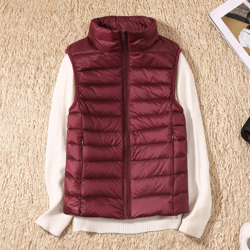 Padded Gilet Lightweight Stand Collar Sleeveless — view 7