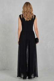 Sleeveless Jumpsuit Chiffon Wide-Leg Cutout — view 4
