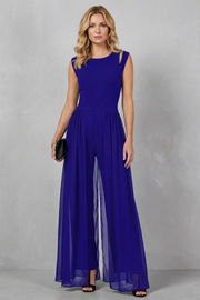 Sleeveless Jumpsuit Chiffon Wide-Leg Cutout — view 6
