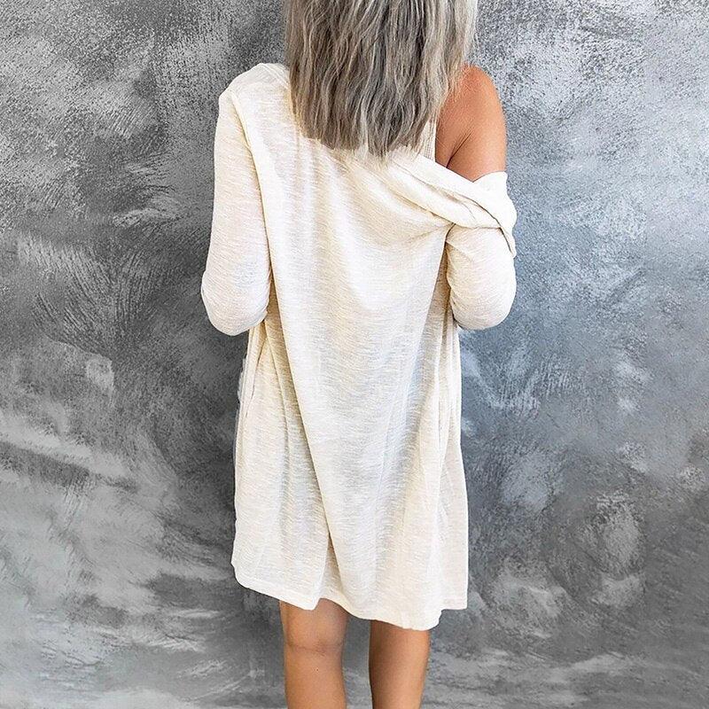 Open Front Cardigan Lightweight Snap Button — view 6