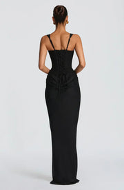 Maxi Dress Satin Corset Draped — view 10