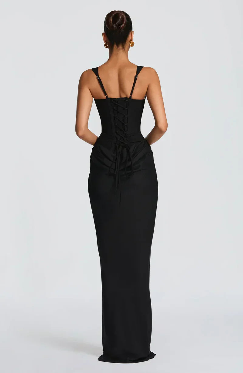 Maxi Dress Satin Corset Draped — view 10