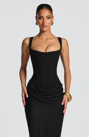 Maxi Dress Satin Corset Draped — view 9