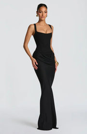 Maxi Dress Satin Corset Draped — view 8