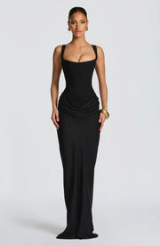 Maxi Dress Satin Corset Draped — view 7