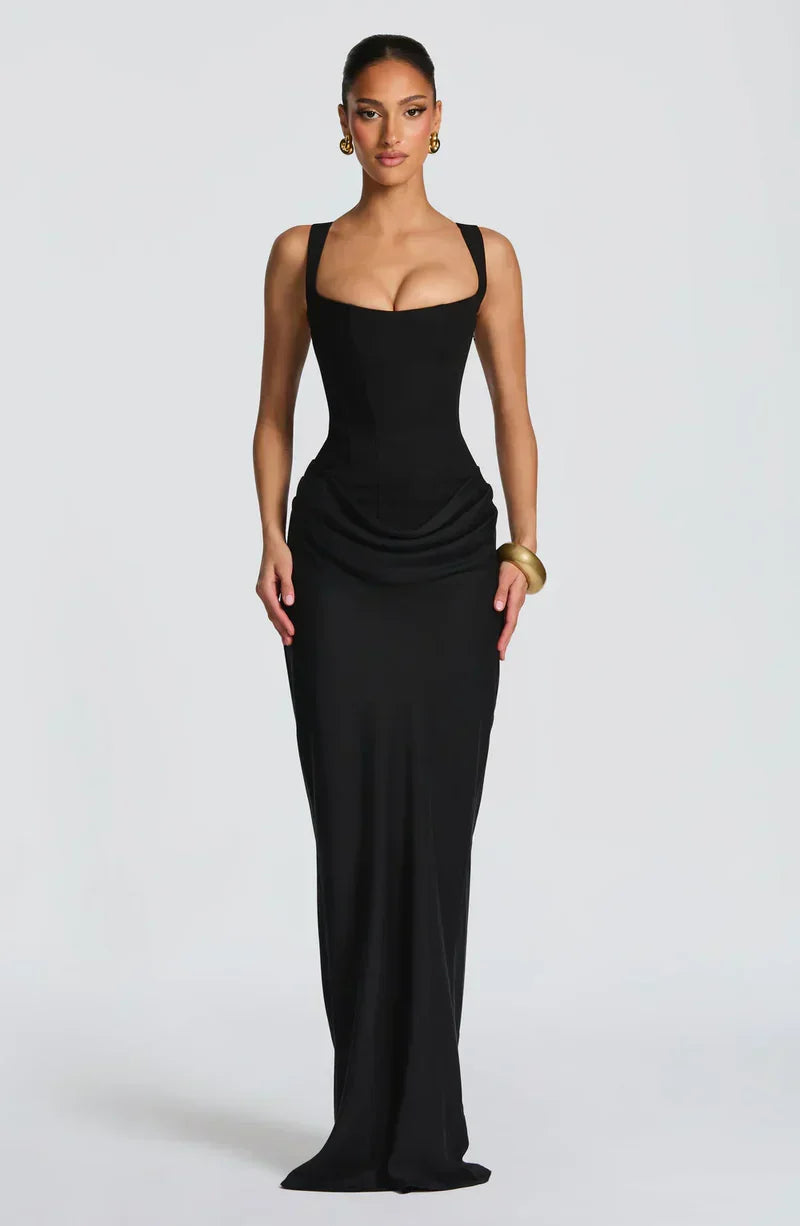 Maxi Dress Satin Corset Draped — view 7