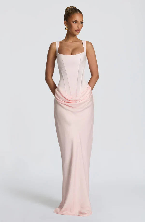 Maxi Dress Satin Corset Draped — view 18
