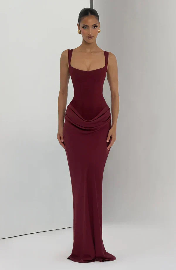 Maxi Dress Satin Corset Draped — view 11