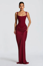 Maxi Dress Satin Corset Draped — view 6