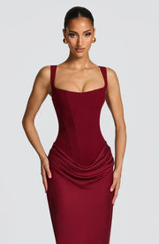 Maxi Dress Satin Corset Draped — view 9
