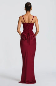 Maxi Dress Satin Corset Draped — view 8