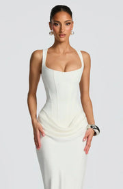 Maxi Dress Satin Corset Draped — view 15