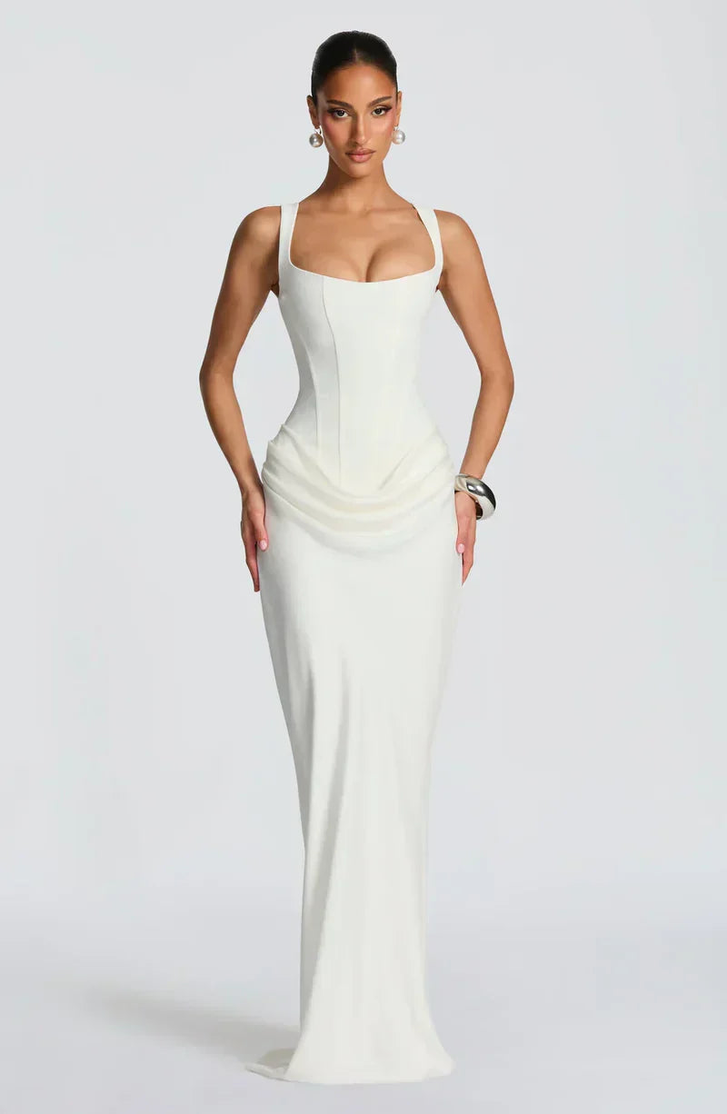 Maxi Dress Satin Corset Draped — view 12