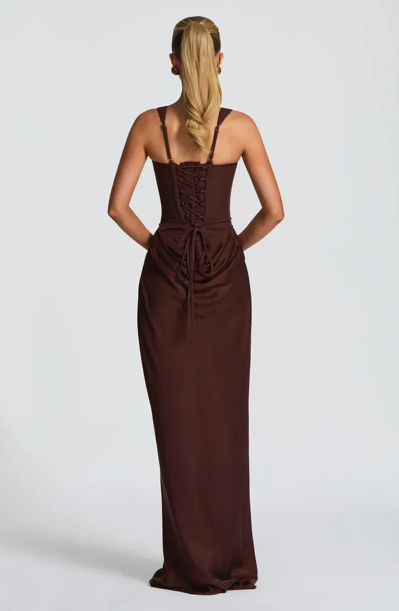 Maxi Dress Satin Corset Draped — view 5