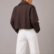 Cropped Trench Coat Double-Breasted — view 2