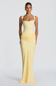 Maxi Dress Satin Corset Draped — view 2