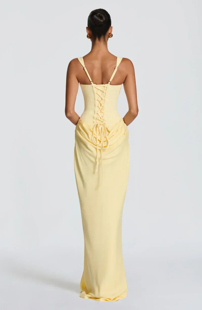 Maxi Dress Satin Corset Draped — view 3