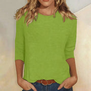 Crew Neck Top Three-Quarter Sleeve — view 6