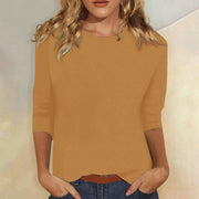 Crew Neck Top Three-Quarter Sleeve — view 9