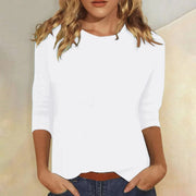 Crew Neck Top Three-Quarter Sleeve — view 2