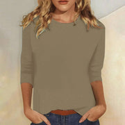 Crew Neck Top Three-Quarter Sleeve — view 7