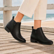 Ankle Boots Faux Leather Side-Zip — view 4