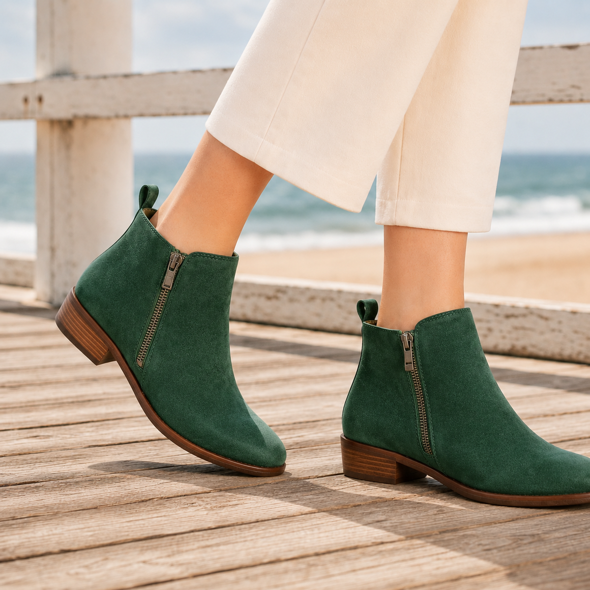 Ankle Boots Faux Leather Side-Zip — view 7