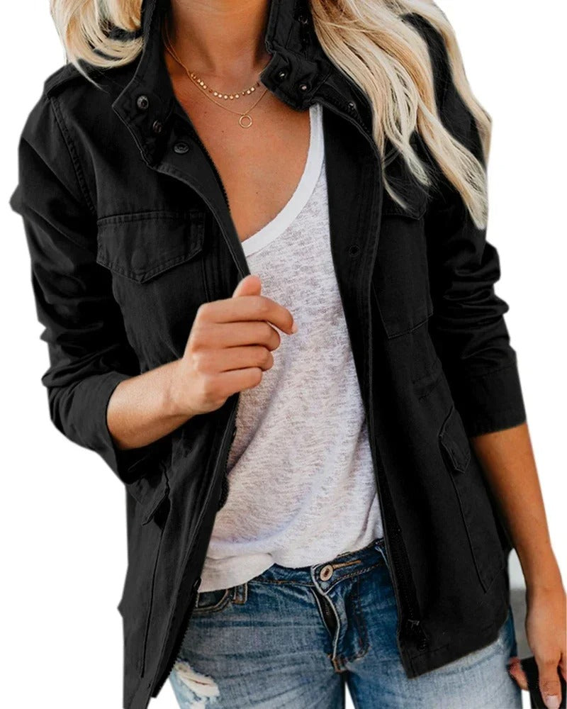 Utility Jacket Cotton Snap Pockets — view 5